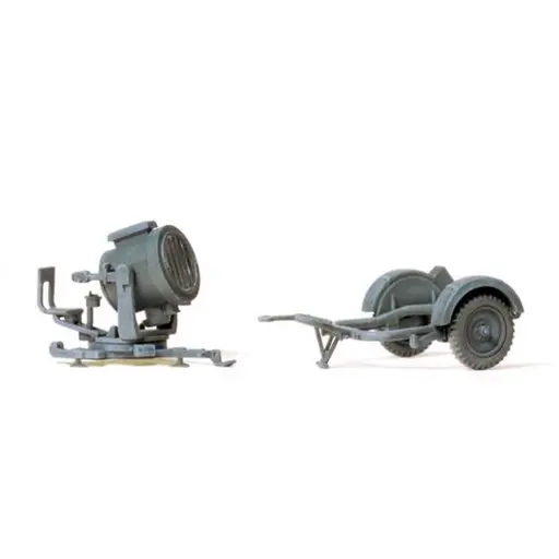[PR16566] Projecteur et remorque - Preiser 16566 - HO 1/87