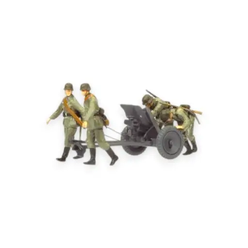 [PR16602] Arme anti-char 3.7 cm PAK L/45 avec 4 personnages à peindre