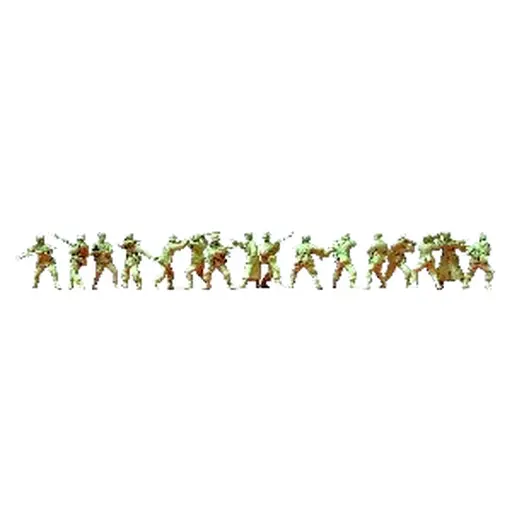 [PR16605] Soldats Allemands et URSS avec Uniforme d'Hiver en Combat Rapproché 16 Personnages à Peindre - PREISER 16605 - HO : 1/87