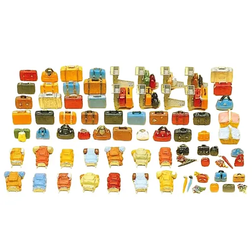 [PR17005] Pack de 90 Bagages à Peindre - Preiser 17005 - HO 1/87