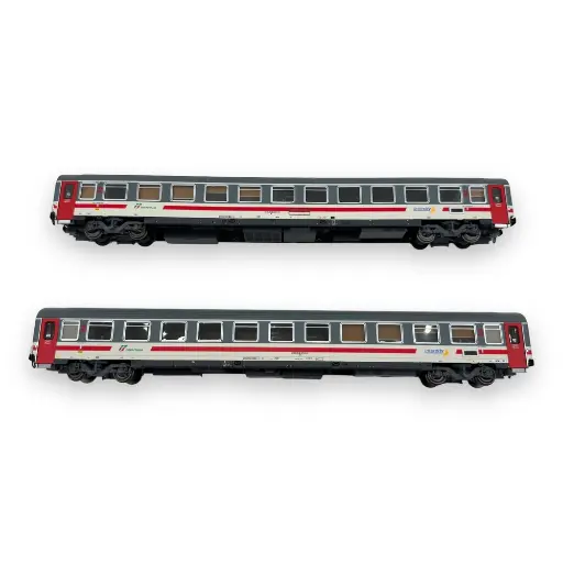 [AC70114] Set de 2 voitures voyageurs Trenitalia ''Intercity Day'' - Acme 70114 - HO 1/87 - FS - Ep VI - 2R