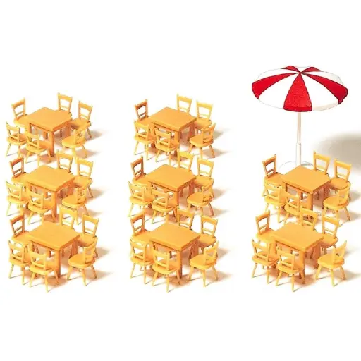 [PR17201] Set de terrasse - Preiser 17201 - HO 1/87 - 57 pièces
