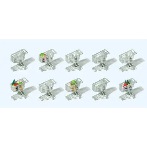 [PR17224] 10 caddies - Preiser 17224 - HO 1/87