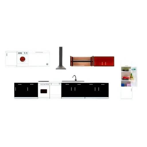 [PR17707] Meubles de cuisine et électroménager - Preiser 17707 - HO 1/87