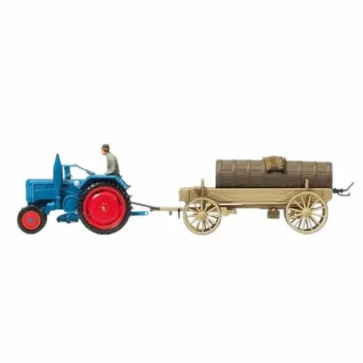 [PR17939] Tracteur et remorque - Preiser 17939 - HO 1/87