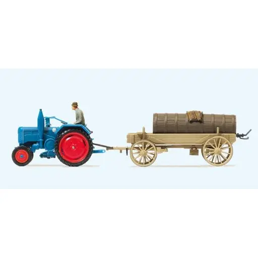 [PR17939] Tracteur et remorque - Preiser 17939 - HO 1/87