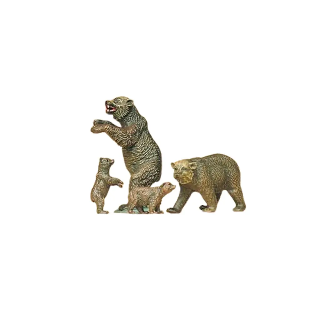 [PR20386] Pack de 4 Ours Brun - Preiser 20386 - HO 1/87