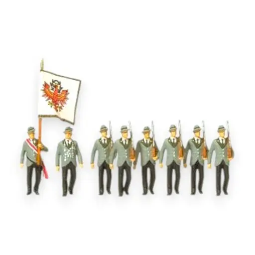 [PR24613] Parade de fantassins - Preiser 24613 - HO 1/87