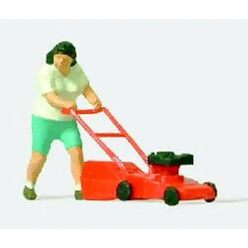 [PR28085] Personnage tondant la pelouse