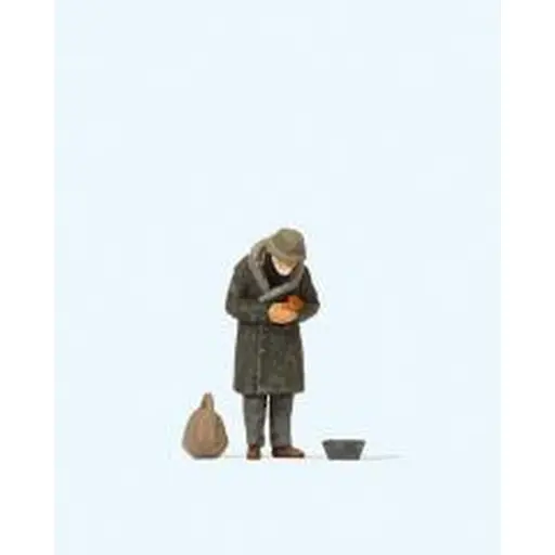 [PR28102] Personnage Mendiant - Preiser 28102 - Échelle HO 1/87