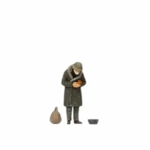 [PR28102] Personnage mendiant - Preiser 28102 -  HO 1/87