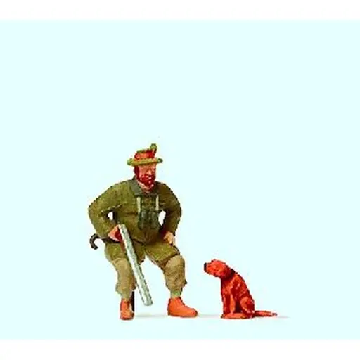[PR28129] Lot chasseur et son chien - Preiser 28129 - HO 1/87