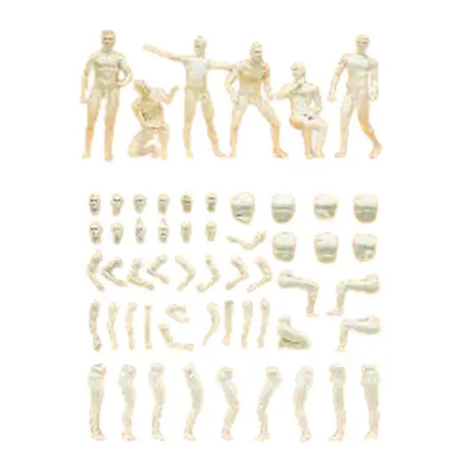 [PR58000] Personnages masculins à peindre - PREISER 58000 - 1/25