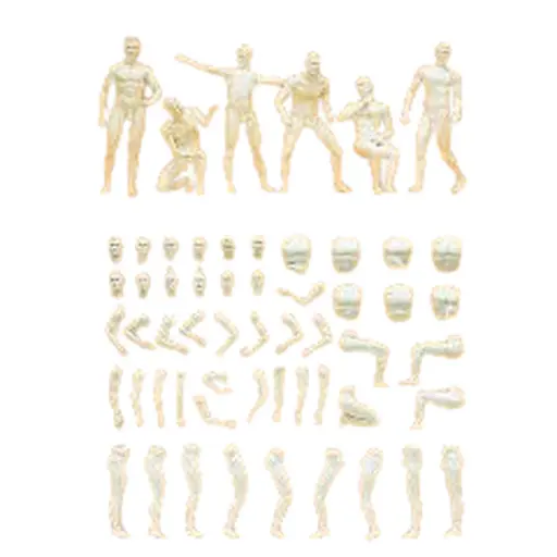 [PR63900] Lot de Personnages Masculins - A Peindre - PREISER 63900 -  I : 1/32