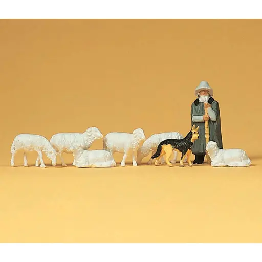 [PR65325] Berger avec moutons - Preiser 65323 - 0 1/43