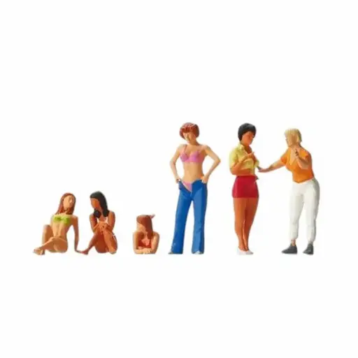 [PR65358] 6 Femmes au camping - Preiser 65358 - 0 1/43