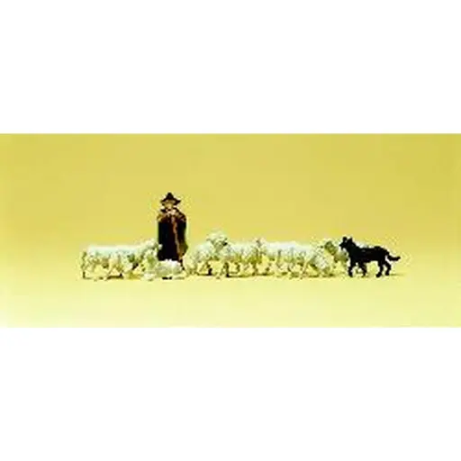 [PR75020] Berger avec chiens et moutons