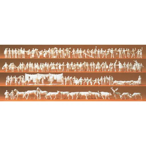 [PR79000] Lot de 120 personnages à peindre - Preiser 79000 - N 1/160
