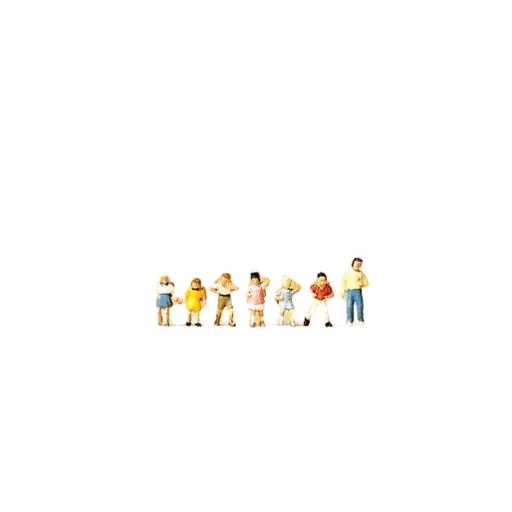 [PR79043] Lot de 7 Ecoliers - Preiser 79043 - N: 1/160