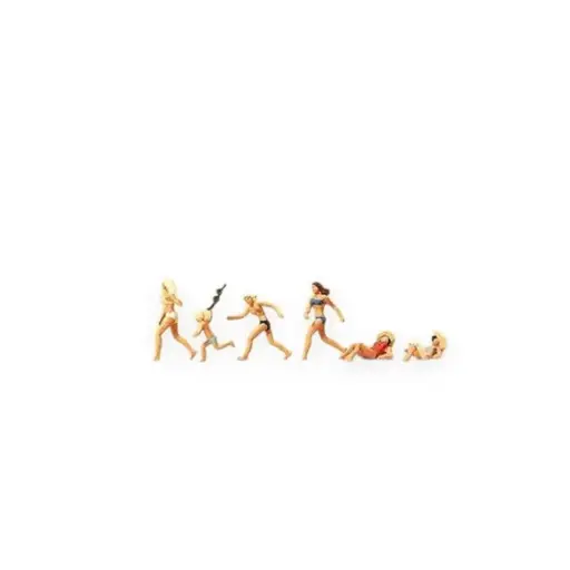 [PR79066] 6 figurines à la plage - Preiser 79066 - N 1/160