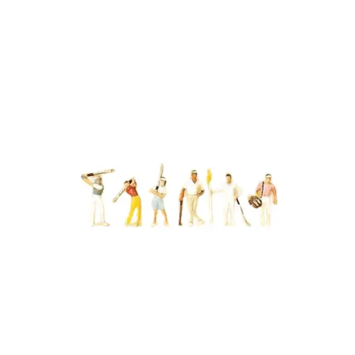 [PR79072] Lot de 6 Golfeurs - Preiser 79072 - N: 1/160