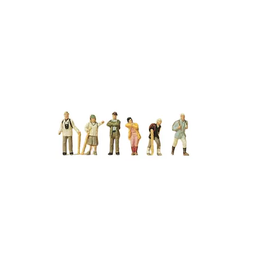 [PR79074] Groupe de randonneurs en excursion - Preiser 79074 - N 1/160e