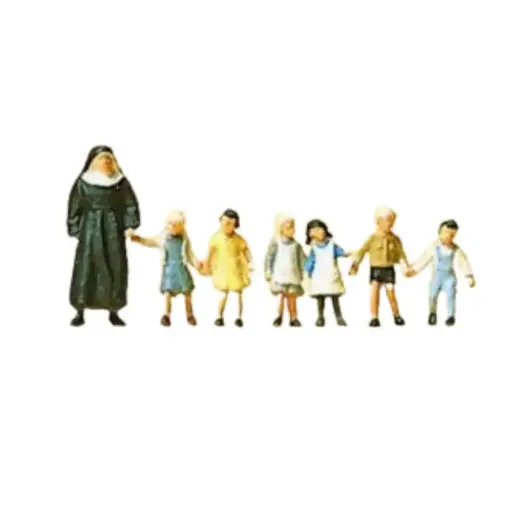 [PR79127] Religieuse avec les Enfants - Preiser 79127 - N: 1/160