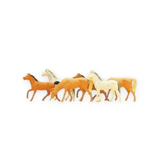 [PR79150] 6 chevaux - Preiser 79150 - N 1/160