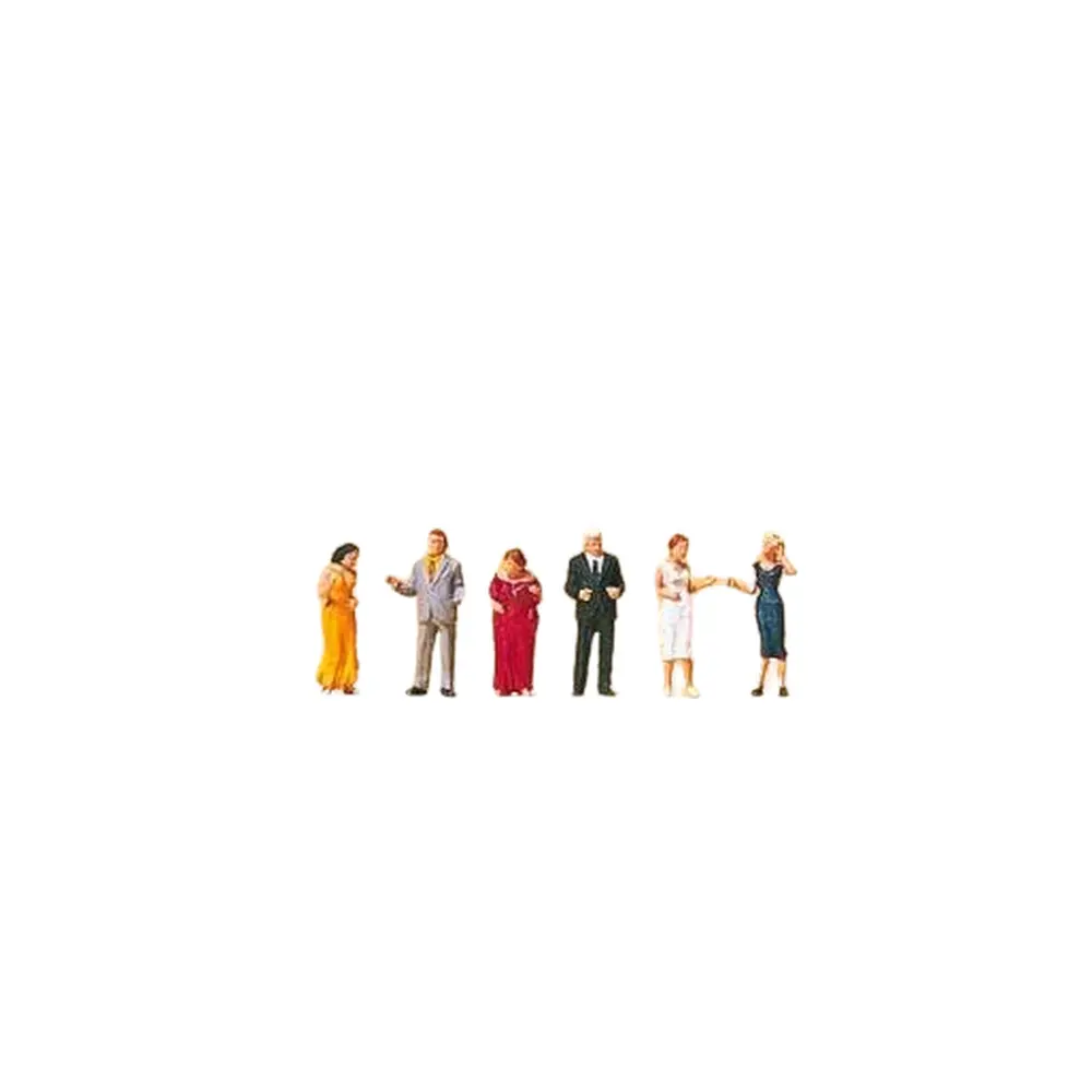 [PR79178] Lot de 6 Personnages en Soirée - Preiser 79178 - N: 1/160