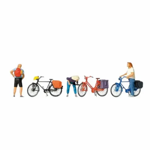 [PR10659] Lot de 3 cyclistes - Preiser 10659 - HO 1/87