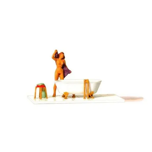 [PR28159] Femme Dans La Salle De Bain - Preiser 28159 - HO : 1/87