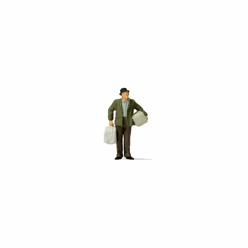 [PR28160] Personnage homme avec cages à oiseaux - Preiser 28160 - HO 1/87