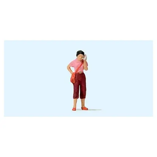 [PR28166] Figurine avec Son Téléphone Portable - PREISER 28166 - HO : 1/87