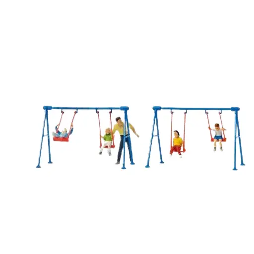 [PR10630] Pack de Figurine avec Enfants et Balançoire - Preiser 10630 - HO 1/87