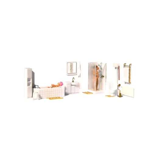 [PR10631] Lot de deux personnages dans une salle de bains - PREISER 10631 - HO 1/87
