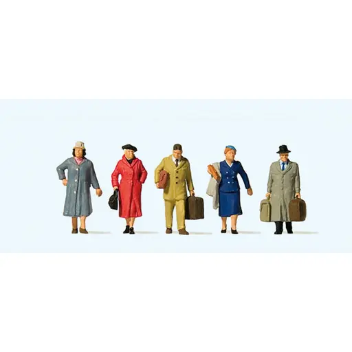 [PR10662] Lot de 5 Passagers - PREISER 10662 - HO : 1/87 - EP. III