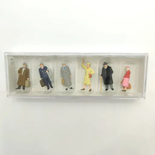 [PR10664] Lot de 6 personnages passagers de l'époque III - Preiser 10664 - HO 1/87
