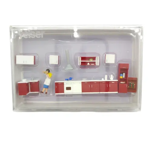 [PR10646] 1 personnage femme au fourneau - Preiser 10646 - HO 1/87