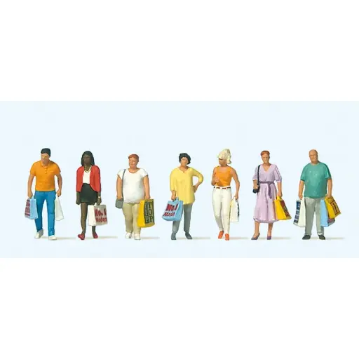 [PR10737] Personnages en shopping PREISER 10737 - HO 1:87