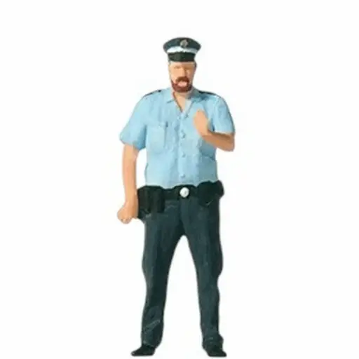 [PR28236] Policier en uniforme bleu et képi PREISER 28236 - HO 1:87