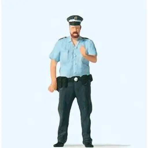 [PR28236] Policier en uniforme bleu et képi PREISER 28236 - HO 1:87