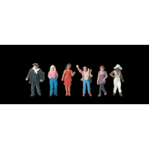 [PR10785] Lot de 6 passants  style rétro PREISER 10785 - HO : 1/87