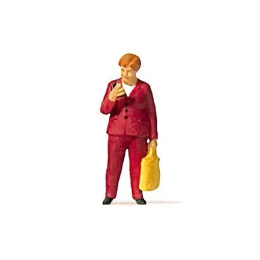 [PR28212] Figurine de Angela Merkel avec un sac à main PREISER 28212 - HO 1/87