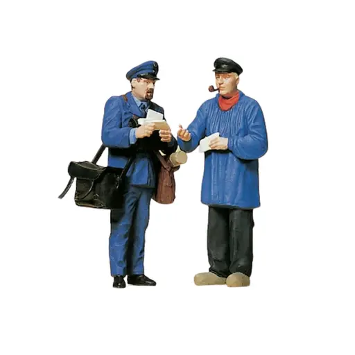 [PR45093] 2 figurines "Livraison de courrier" PREISER 45093 - II G 1/22.5