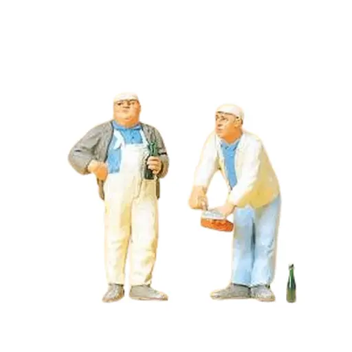 [PR45038] Lot de 2 maçons - Preiser 45038 - G 1/22.5