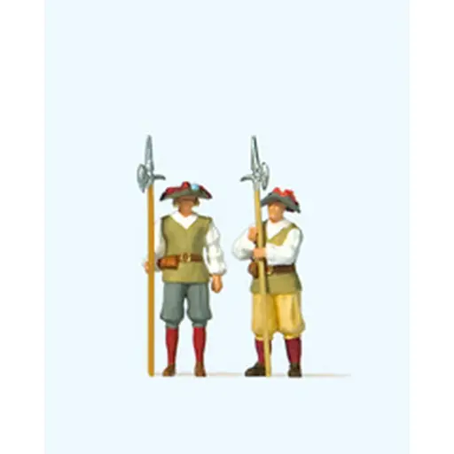 [PR28222] Lot de 2 gardes médiéval - Preiser 28222 - HO 1/87