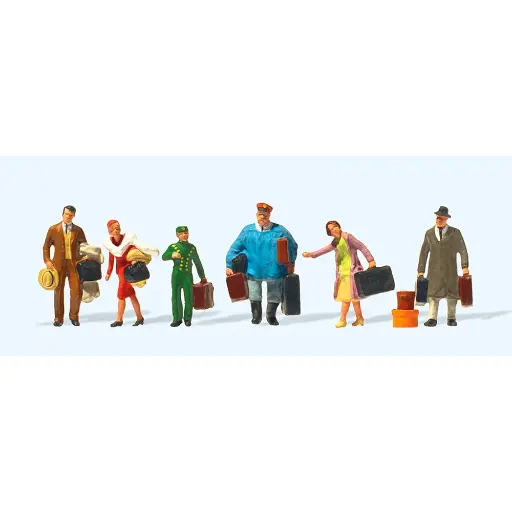[PR12445] Lot de 6 voyageurs - Preiser 12445 - HO 1/87
