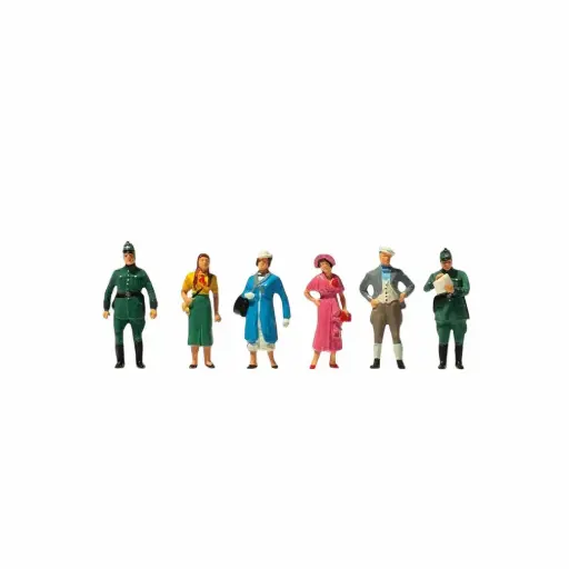 [PR12483] Passants et policiers - Preiser 12483 - HO 1/87