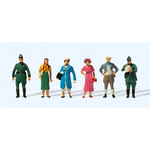 [PR12483] Passants et policiers - Preiser 12483 - HO 1/87