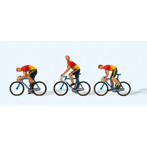 [PR25003] Lot de 3 cyclistes - Preiser 25003 - HO 1/87
